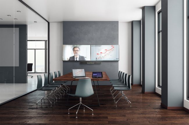 Ausstattung Boardroom mit Crestron Flex