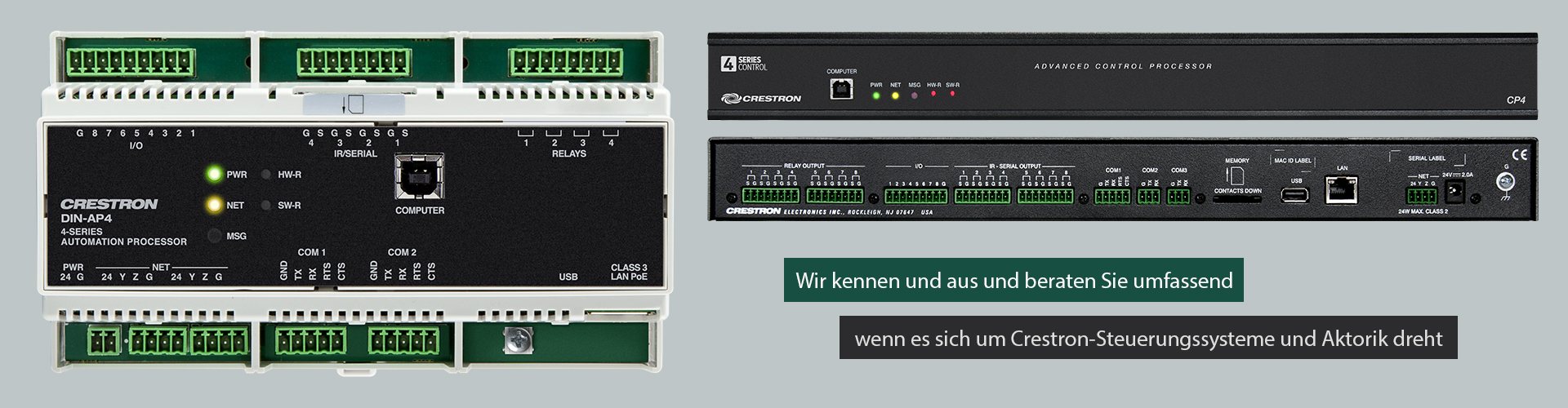 Crestron Steuerung und Aktoren