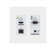 HD-TX-201-C-2G-E-W-T Anschlussfeld in weiß für DM Lite mit CAT, HDMI, VGA und Audioanschluss Front