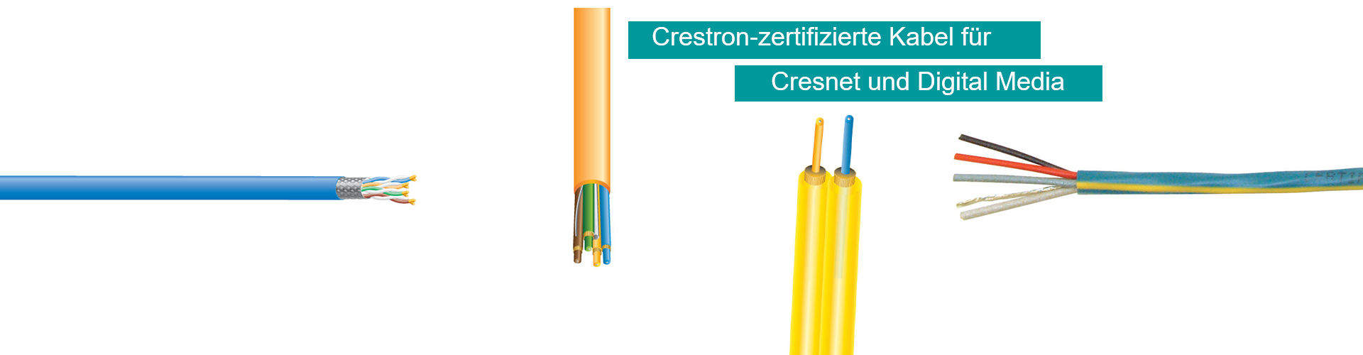 Crestron Kabel für Cresnet und Digital Media