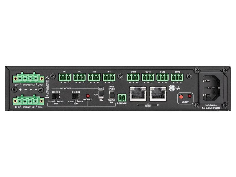 DM-NAX-AMP-X300 Crestron Audioverstärker Anschlussfeld