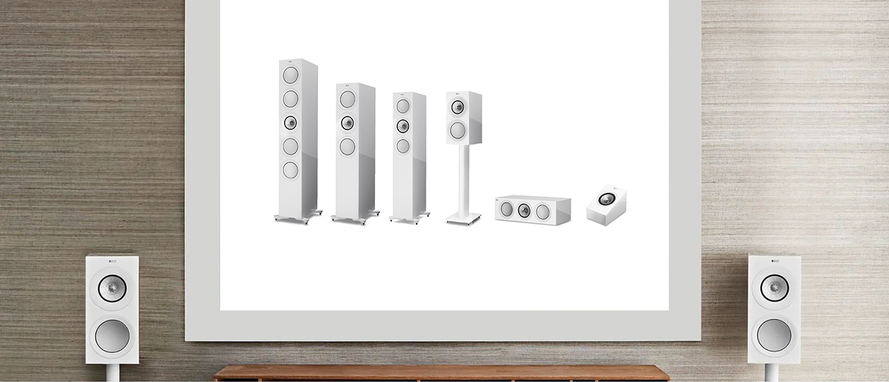 KEF R3 Foto mit gesamter R-Serie