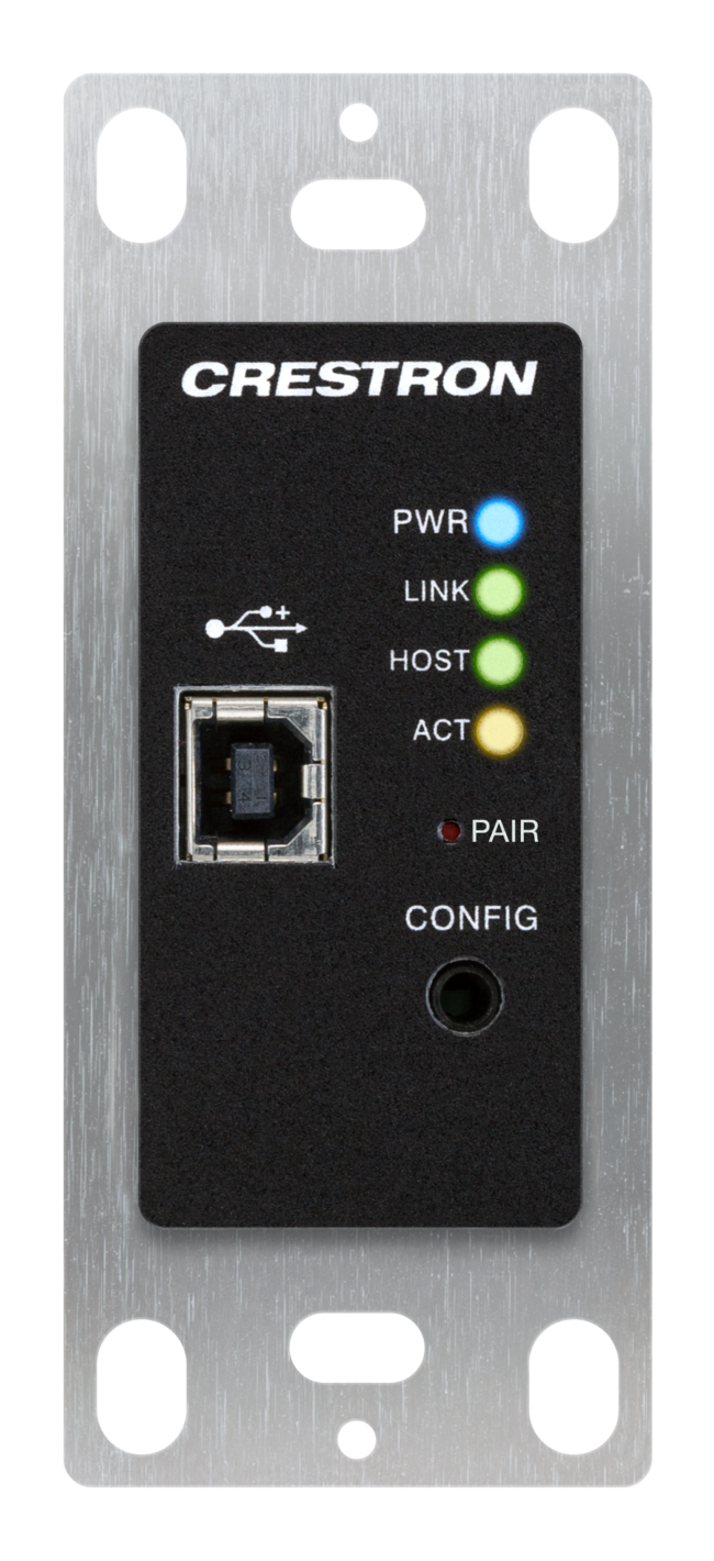 USB-über-Ethernet-Netzwerk-Endpunkt-Wandplatte mit Routing, lokal, schwarz