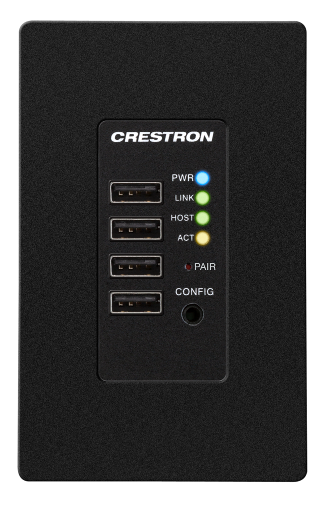 USB-über-Ethernet-Netzwerk-Endpunkt-Wandplatte mit Routing, Remote, Schwarz